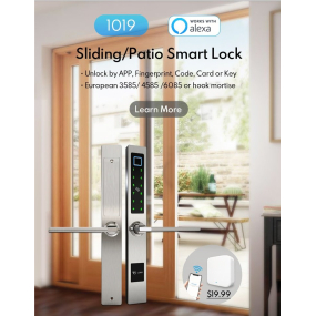 UL-1019ZM Khóa vân tay cửa nhôm xingfa app TTLOCK/Tuya wifi Chất liệu Thép Không gỉ cao cấp