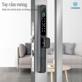 Ultralock AC-1018 Khóa vân tay dành cho cửa nhôm xingfa 5 chức năng, chống nước, có thể lắp đặt ngoài trời