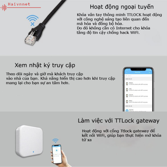 UL-1019ZM Khóa vân tay cửa nhôm xingfa app TTLOCK/Tuya wifi Chất liệu Thép Không gỉ cao cấp