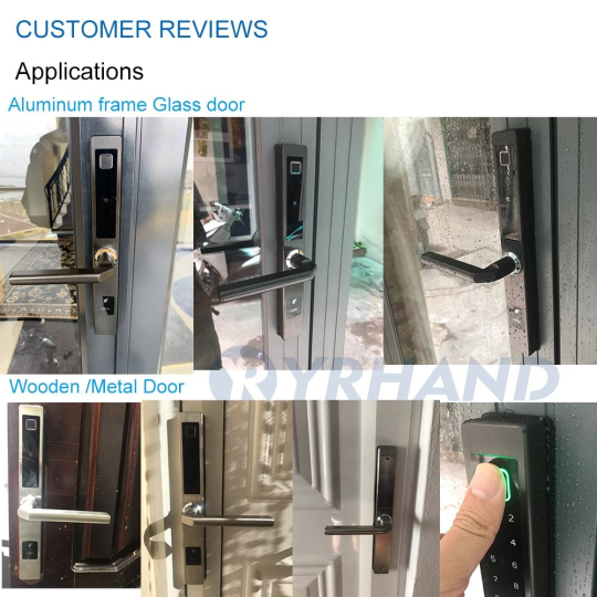 UL-1019ZM Khóa vân tay cửa nhôm xingfa app TTLOCK/Tuya wifi Chất liệu Thép Không gỉ cao cấp