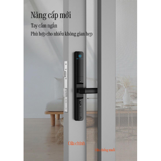 Ultralock AC-1018 Khóa vân tay dành cho cửa nhôm xingfa 5 chức năng, chống nước, có thể lắp đặt ngoài trời