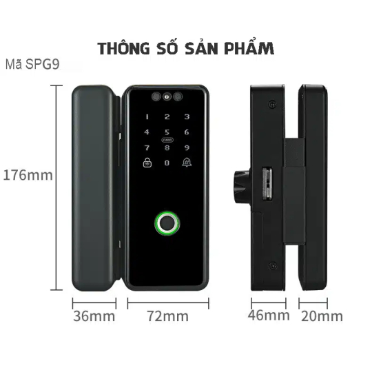 Khóa Cửa Kính Thông Minh Ultralock G9 – Nhận Diện Khuôn Mặt 3D, Mở Khóa Đa Dạng, Bảo Mật Tối Ưu
