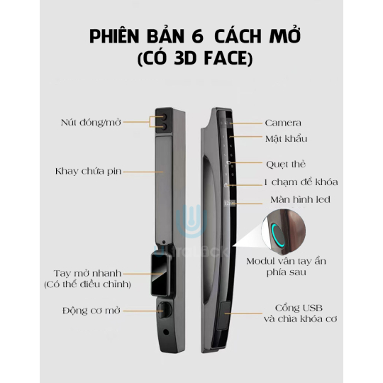 Tuya wifi Khóa vân tay hoàn toàn tự động dành cho cửa nhôm xingfa Ultralock F3