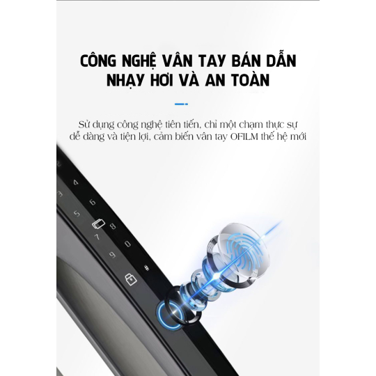 Tuya wifi Khóa vân tay hoàn toàn tự động dành cho cửa nhôm xingfa Ultralock F3