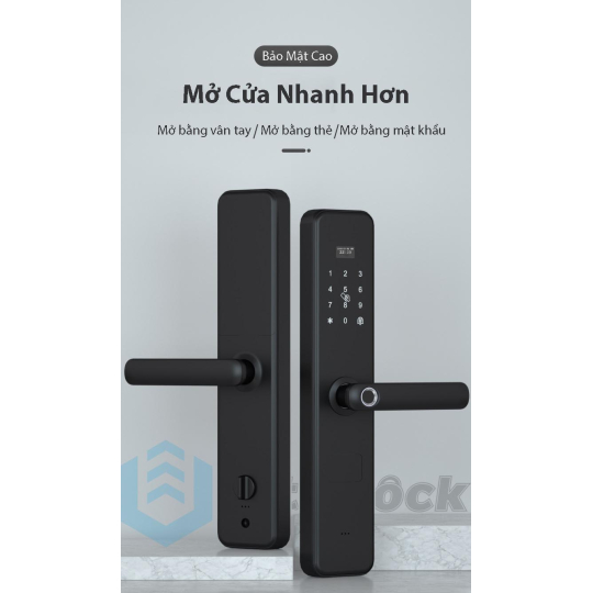 Ultralock UL-H3 Khóa vân tay thông minh 4 cách mở, dùng cho cửa gỗ, cửa chống cháy, căn hộ chung cư
