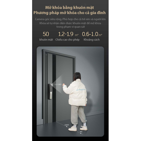 Ultralock K2 Khóa Vân Tay Hoàn Toàn Tự Động, Tính Năng Mới, Mở Khóa Bằng Khuôn Mặt 3D