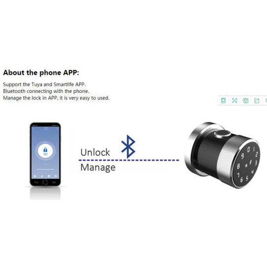 UL-P06 Khóa Vân Tay 5 chức năng Cao Cấp, APP điện thoại, Khóa thông phòng thay thế dễ dàng