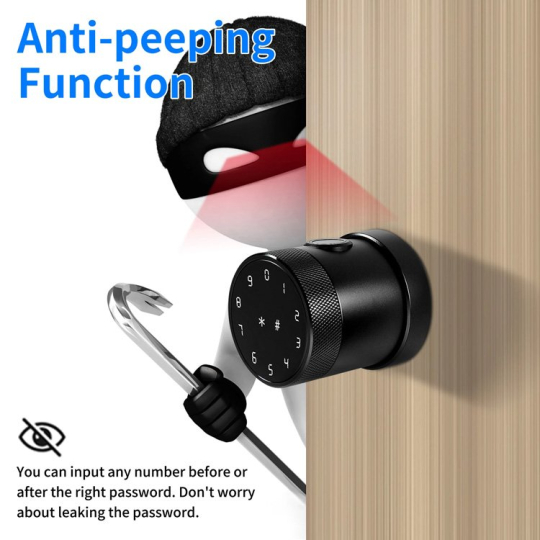 UL-P06 Khóa Vân Tay 5 chức năng Cao Cấp, APP điện thoại, Khóa thông phòng thay thế dễ dàng