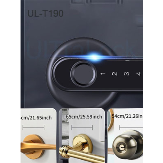 UL-T190 5 trong 1 – Khóa cửa vân tay thông minh dành cho cho gia đình, căn hộ, công ty, khách sạn v.v..